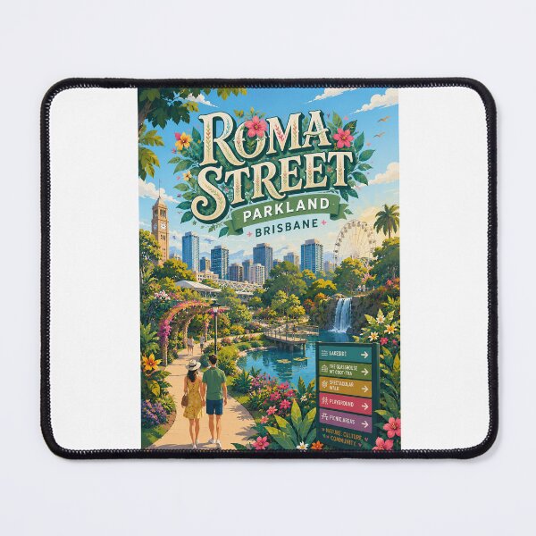 Item preview, Roma Street Parkland Brisbane Gardens and City Skyline designed and sold by Aryabek.