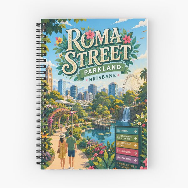 Item preview, Roma Street Parkland Brisbane Gardens and City Skyline designed and sold by Aryabek.