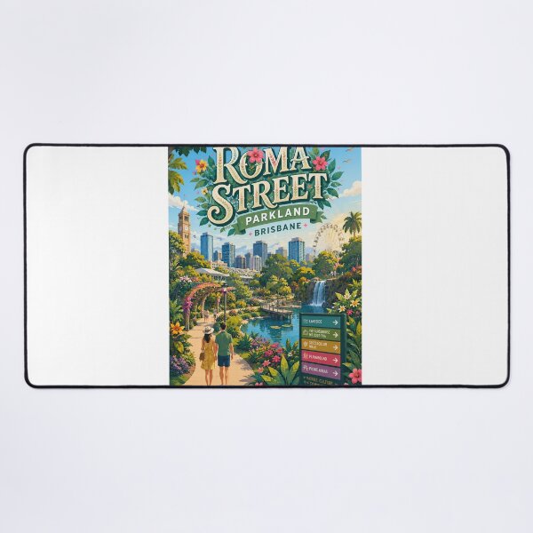 Item preview, Roma Street Parkland Brisbane Gardens and City Skyline designed and sold by Aryabek.