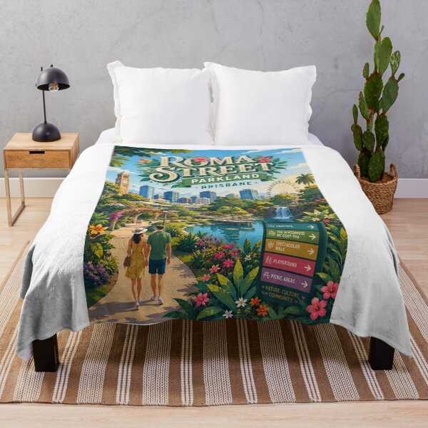 Item preview, Roma Street Parkland Brisbane Gardens and City Skyline designed and sold by Aryabek.