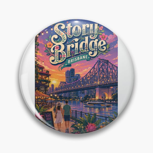 Item preview, Story Bridge Brisbane River and Kangaroo Point Twilight designed and sold by Aryabek.