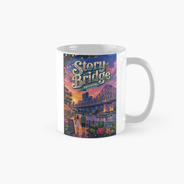Item preview, Story Bridge Brisbane River and Kangaroo Point Twilight designed and sold by Aryabek.
