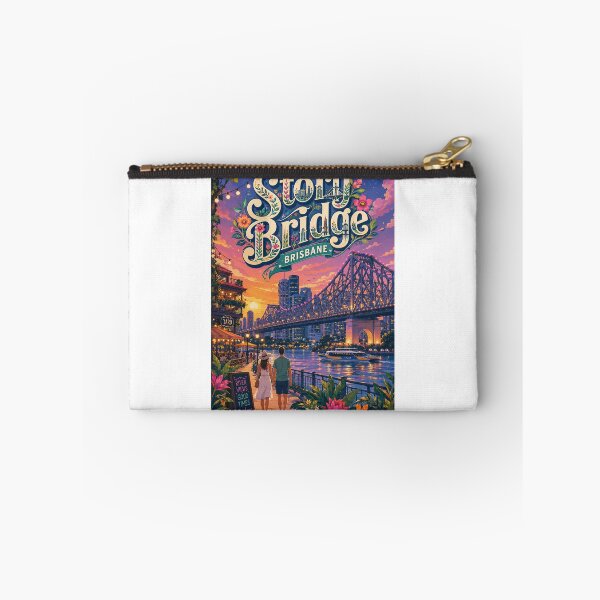 Item preview, Story Bridge Brisbane River and Kangaroo Point Twilight designed and sold by Aryabek.