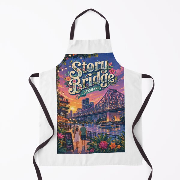 Item preview, Story Bridge Brisbane River and Kangaroo Point Twilight designed and sold by Aryabek.