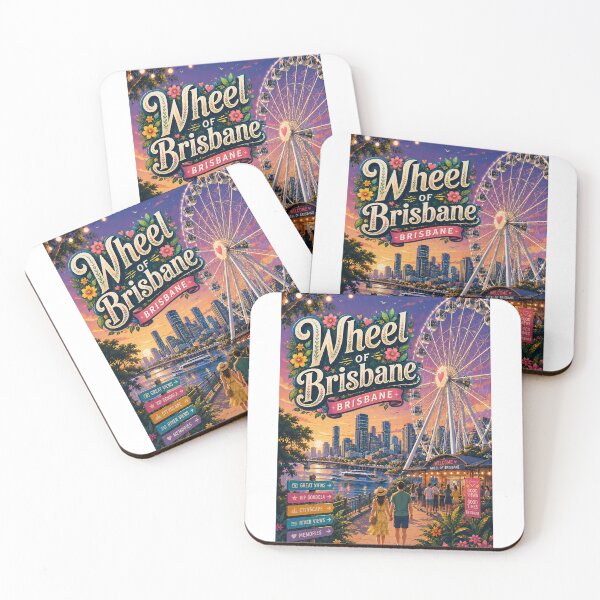 Item preview, Wheel of Brisbane South Bank Brisbane River Skyline designed and sold by Aryabek.