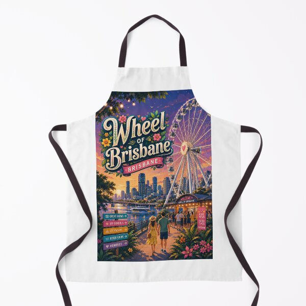 Item preview, Wheel of Brisbane South Bank Brisbane River Skyline designed and sold by Aryabek.