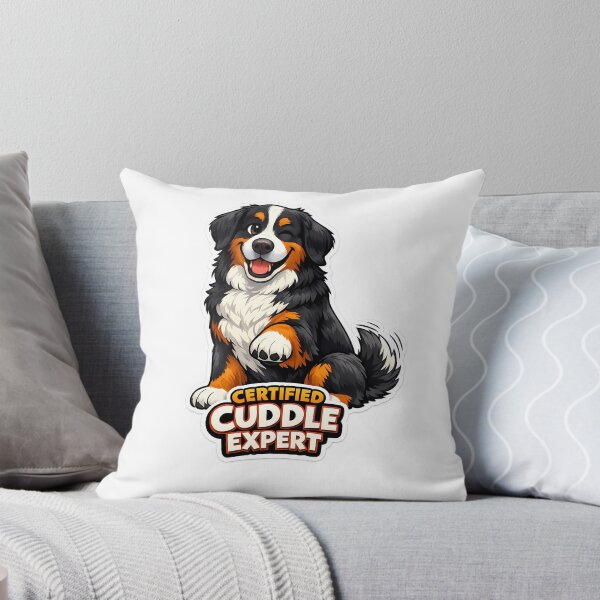 Item preview, Certified Cuddle Expert Funny Bernese Mountain Dog Sticker designed and sold by lazygum.
