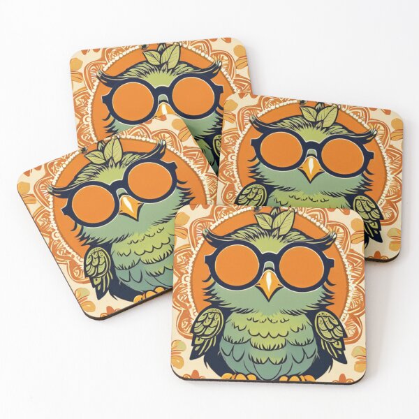 Item preview, Art - Modern Owl, Pop Illustration with Vibrant Colors designed and sold by World-Pets.