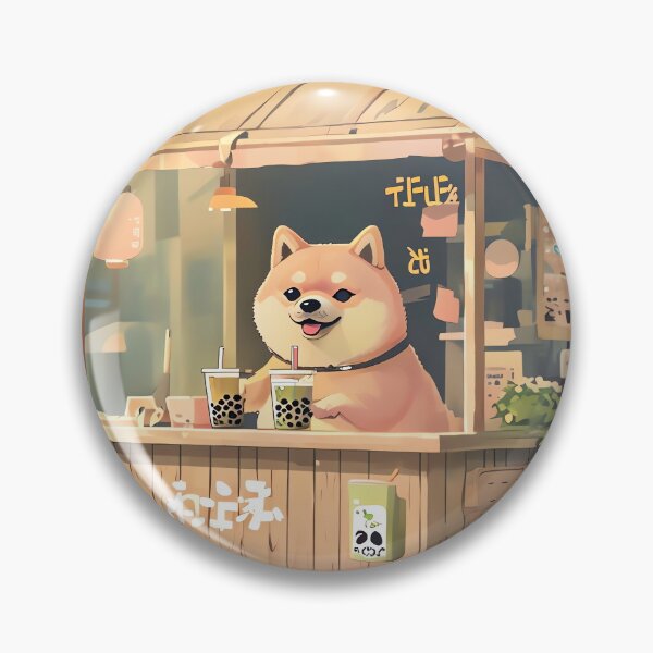 Item preview, Shiba's Matcha Boba Shop designed and sold by ONYX Pixee.