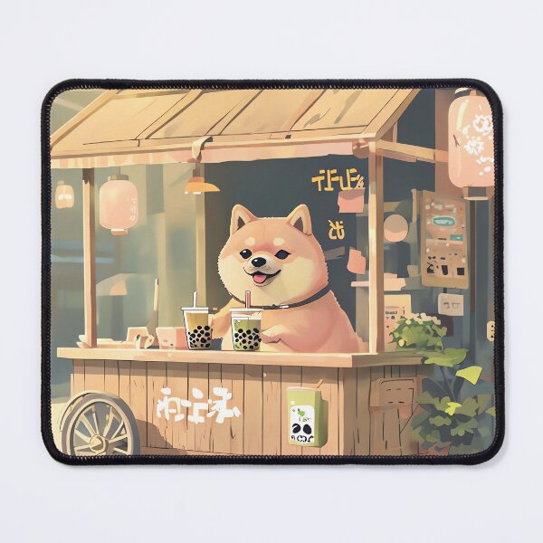 Item preview, Shiba's Matcha Boba Shop designed and sold by ONYX Pixee.