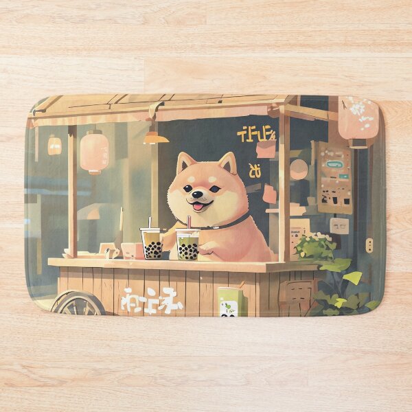 Item preview, Shiba's Matcha Boba Shop designed and sold by ONYX Pixee.