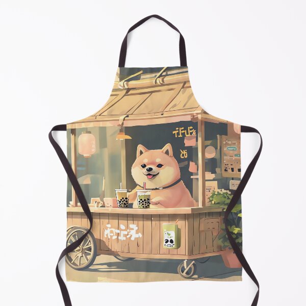 Item preview, Shiba's Matcha Boba Shop designed and sold by ONYX Pixee.