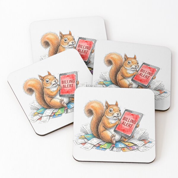 Item preview, Shocked Squirrel Billing Alert - Funny Financial Panic & Adulting Humor designed and sold by SoulPT.