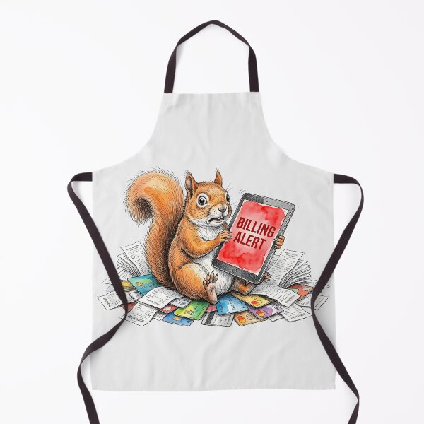 Item preview, Shocked Squirrel Billing Alert - Funny Financial Panic & Adulting Humor designed and sold by SoulPT.