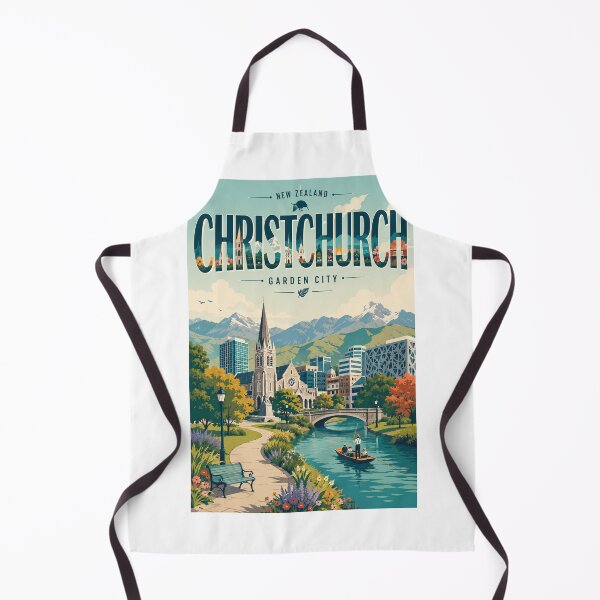 Item preview, Christchurch Garden City, Canterbury New Zealand with Avon River and Christchurch Cathedral designed and sold by Aryabek.