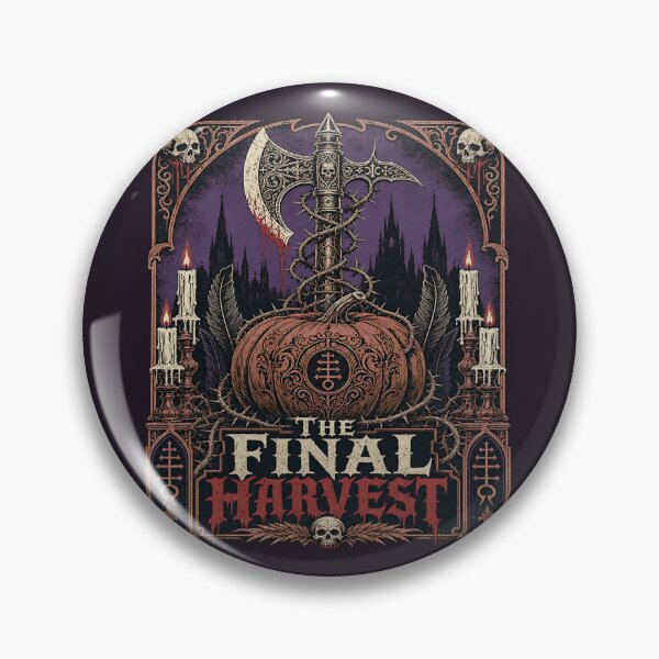 Item preview, The Final Harvest Gothic Scythe Pumpkin | Dark Samhain Graphic designed and sold by InkspirationGraphics.