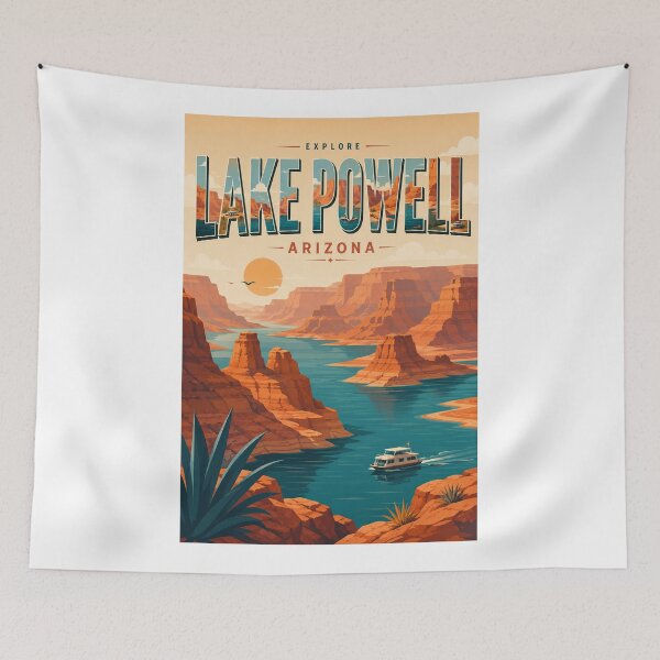Item preview, Lake Powell Arizona with Glen Canyon National Recreation Area and Colorado River designed and sold by Aryabek.