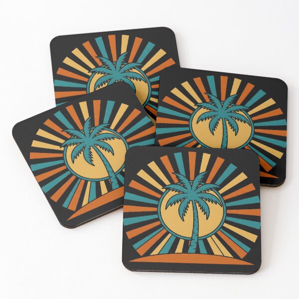 Item preview, Retro Summer Palm Tree Sunset – Vintage Tropical Beach Vacation designed and sold by fawzimorsy.