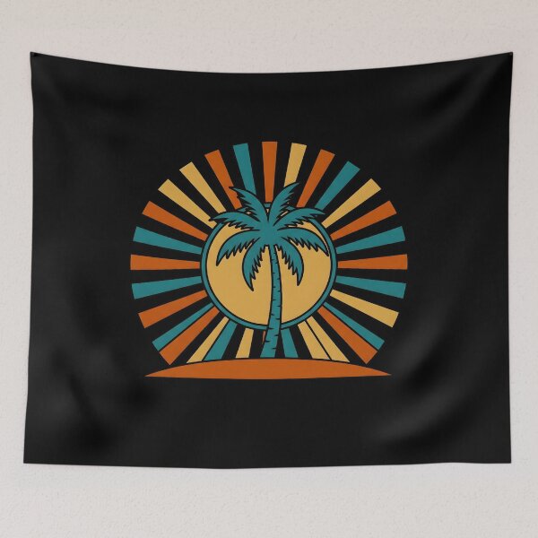 Item preview, Retro Summer Palm Tree Sunset – Vintage Tropical Beach Vacation designed and sold by fawzimorsy.