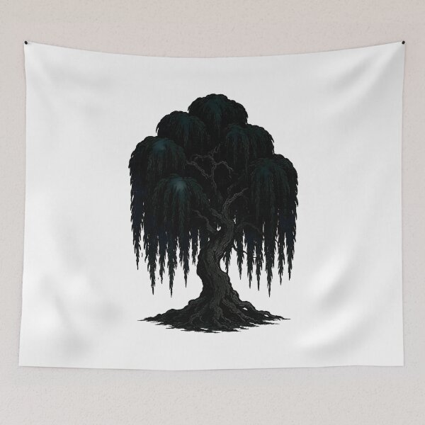 Item preview, Ancient Weeping Willow Tree Dark Anime Sticker Design designed and sold by Dhenin Studio.