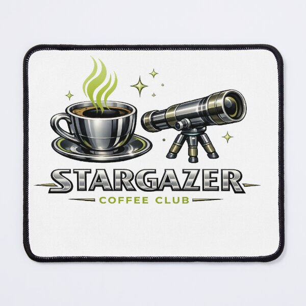 Item preview, Chrome Neo Deco Stargazer Coffee Club Aliencore Graphic designed and sold by TheRealTaria.