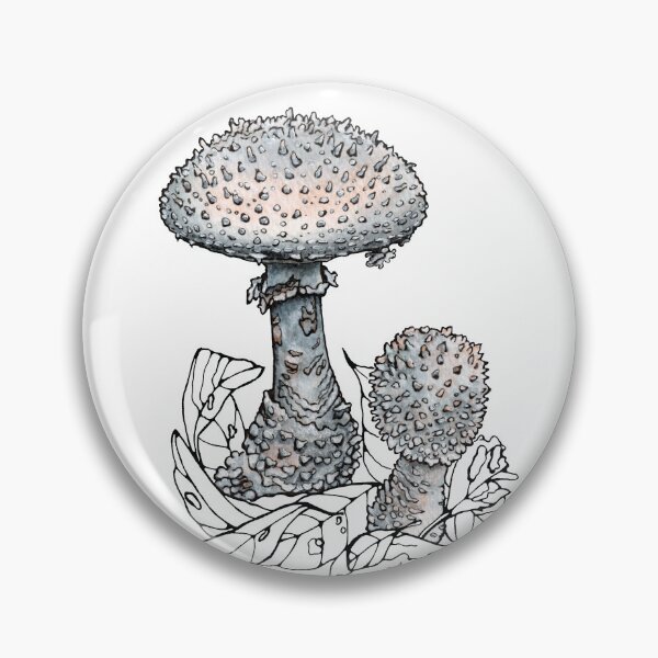 Item preview, White Amanita virgineoides Mushroom Botanical Illustration designed and sold by Anna Ratkevich.