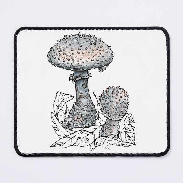 Item preview, White Amanita virgineoides Mushroom Botanical Illustration designed and sold by Anna Ratkevich.