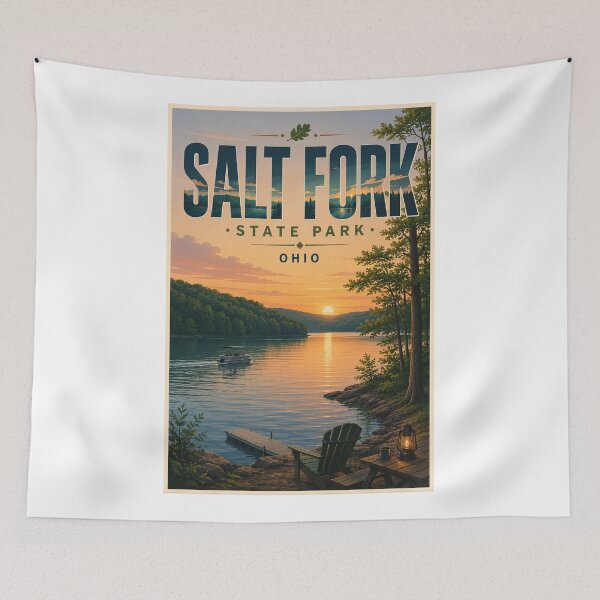 Item preview, Salt Fork State Park Ohio with Salt Fork Lake and Guernsey County Sunset designed and sold by Aryabek.