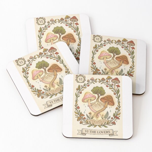 Item preview, Lovers Mushroom Tarot Card Mycelium Art designed and sold by SMARTKIT DESIGNAGENCY.