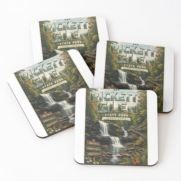 Item preview, Ricketts Glen State Park Pennsylvania with Ganoga Falls and Endless Mountains designed and sold by Aryabek.