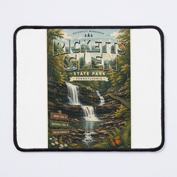 Item preview, Ricketts Glen State Park Pennsylvania with Ganoga Falls and Endless Mountains designed and sold by Aryabek.