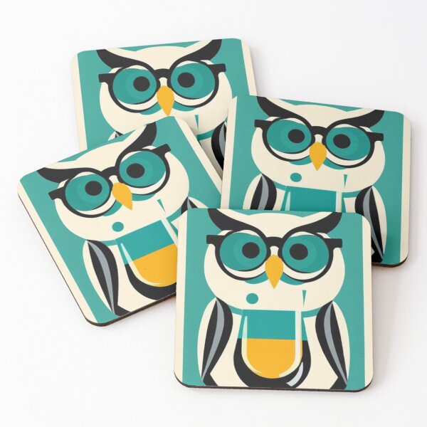 Item preview, Art - Owl with Glasses, Geek Icon of Vector Design designed and sold by World-Pets.
