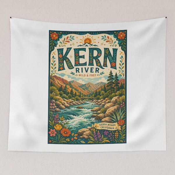 Item preview, Kern River Sierra Nevada California with Sequoia National Forest and Kern Canyon designed and sold by Aryabek.