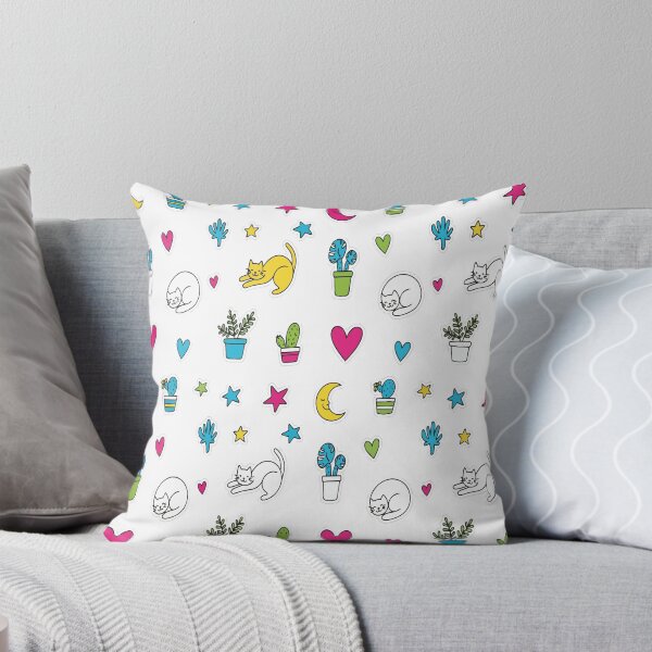 Item preview, Cute Cats and Houseplants Pattern Graphic - Doodle Starry Night Art - Plant Mom Cat Lover Aesthetic designed and sold by BestChoiceService.