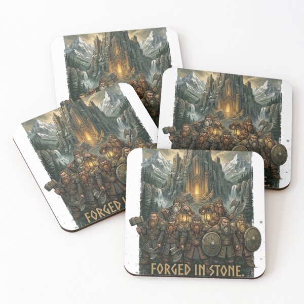 Item preview, Forged in Stone Dwarven Clan Fantasy Art designed and sold by DMQ-Designs.