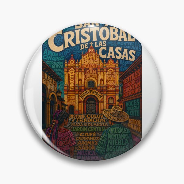 Item preview, San Cristóbal de las Casas Chiapas with Tzotzil Heritage and Cathedral Plaza designed and sold by Aryabek.