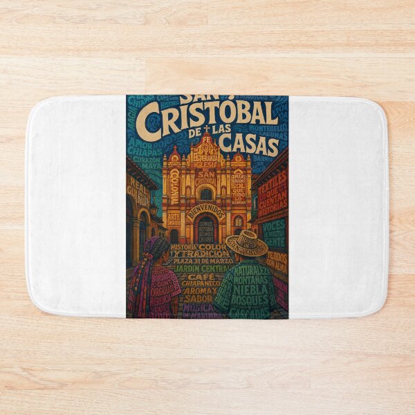 Item preview, San Cristóbal de las Casas Chiapas with Tzotzil Heritage and Cathedral Plaza designed and sold by Aryabek.