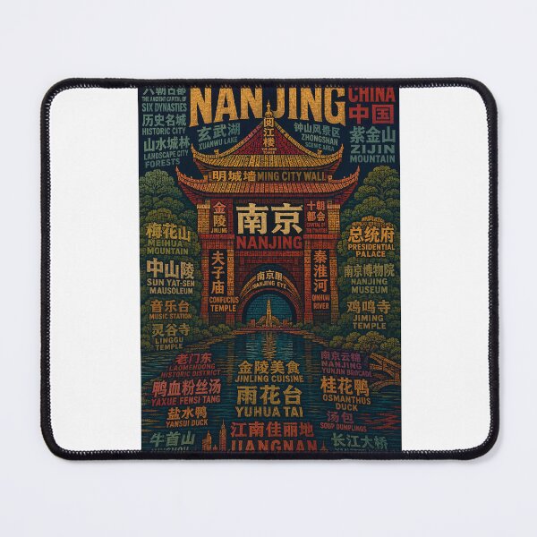 Item preview, Nanjing Jiangsu China with Ming City Wall and Zhongshan Scenic Area designed and sold by Aryabek.