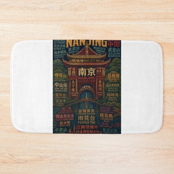 Item preview, Nanjing Jiangsu China with Ming City Wall and Zhongshan Scenic Area designed and sold by Aryabek.