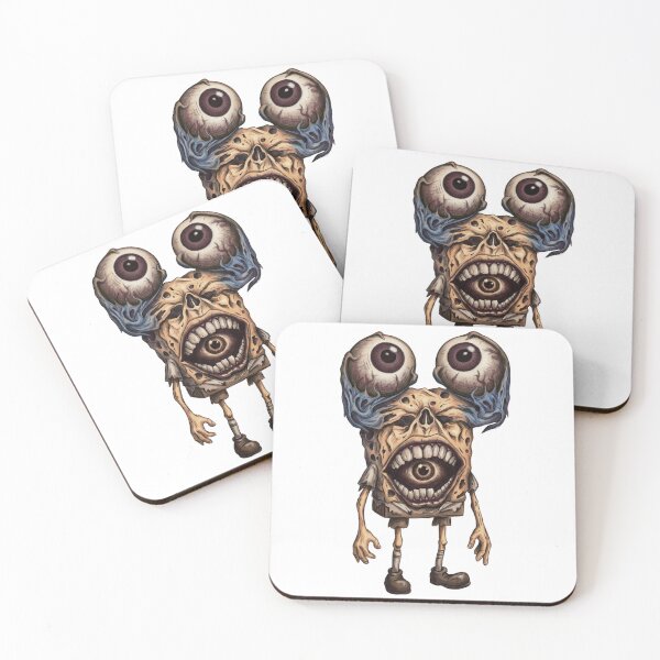 Item preview, Creepy Yellow Sponge Monster Giant Eyeballs Organic Horror Dark Cartoon designed and sold by Daily-chaos.