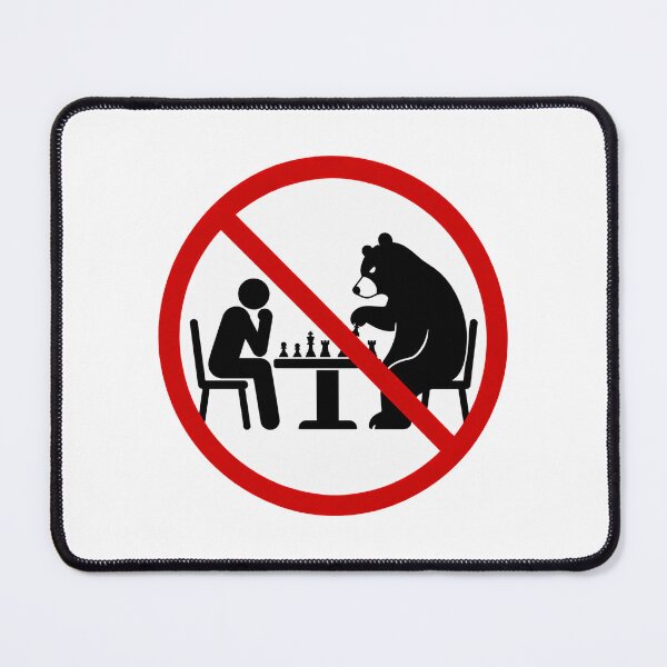 Item preview, Funny No Chess With Bears Sign designed and sold by MonkiFlipp.