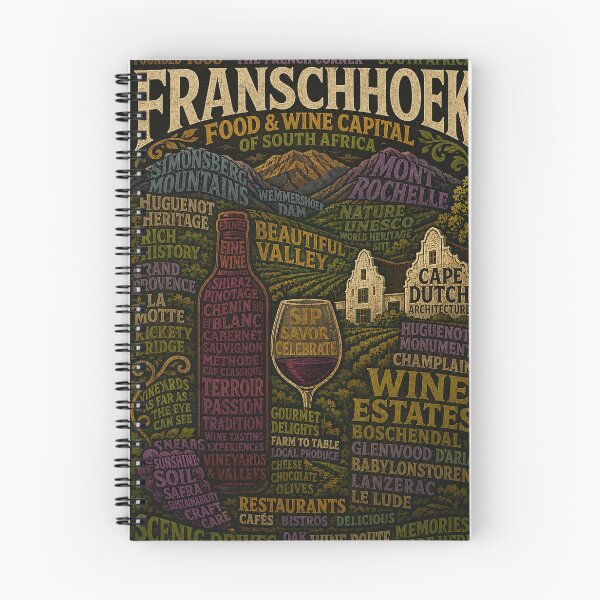 Item preview, Franschhoek South Africa Food and Wine Capital Cape Winelands Heritage designed and sold by Aryabek.