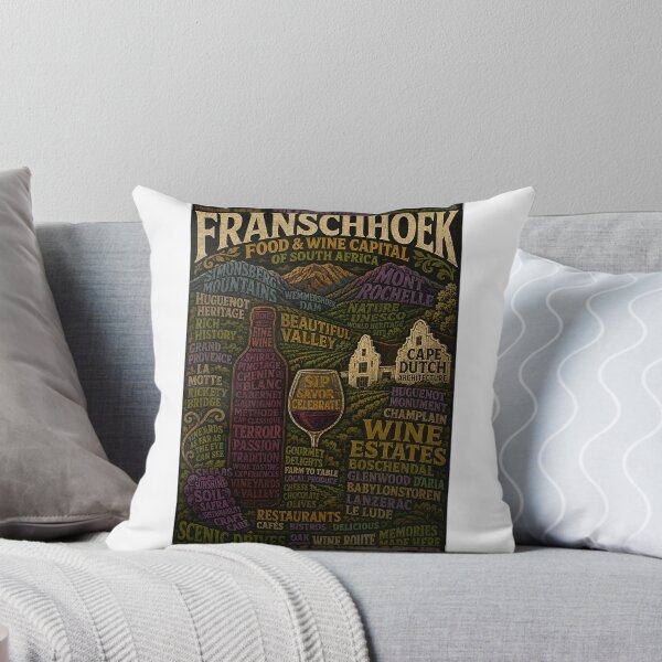 Item preview, Franschhoek South Africa Food and Wine Capital Cape Winelands Heritage designed and sold by Aryabek.