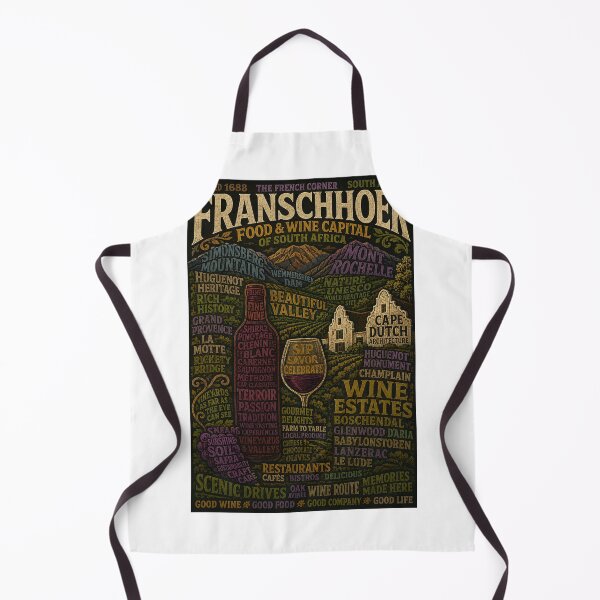 Item preview, Franschhoek South Africa Food and Wine Capital Cape Winelands Heritage designed and sold by Aryabek.