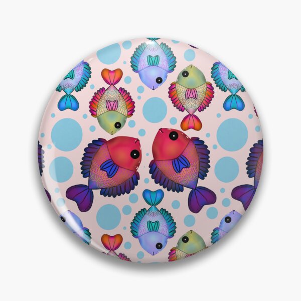Item preview,  Colorful Tropical Fish Pattern  | Neon Aquarium Seamless Ocean Print | Cute Marine Life Illustration designed and sold by HopeAndHustle.