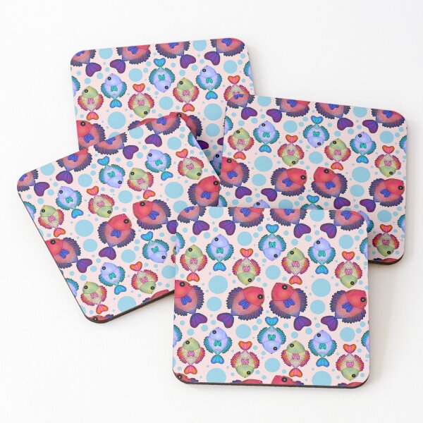 Item preview, Colorful Tropical Fish Pattern | Neon Aquarium Seamless Ocean Print | Cute Marine Life Illustration designed and sold by HopeAndHustle.