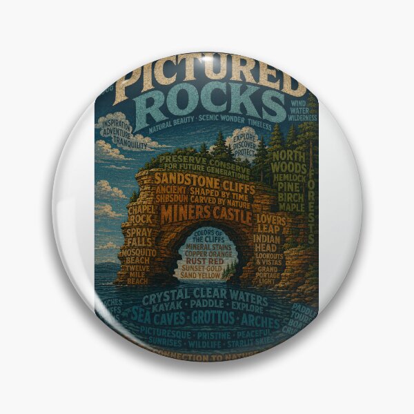Item preview, Pictured Rocks National Lakeshore Lake Superior Sandstone Cliffs Michigan designed and sold by Aryabek.
