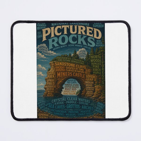 Item preview, Pictured Rocks National Lakeshore Lake Superior Sandstone Cliffs Michigan designed and sold by Aryabek.