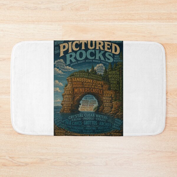 Item preview, Pictured Rocks National Lakeshore Lake Superior Sandstone Cliffs Michigan designed and sold by Aryabek.