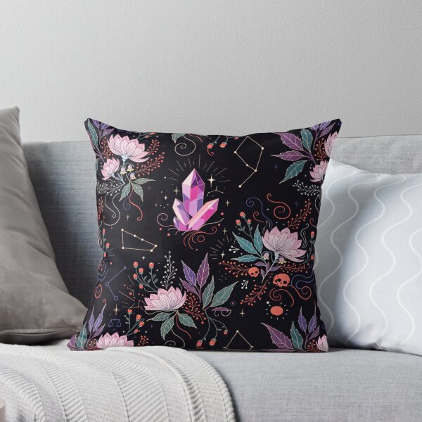 Item preview, Crystal Cluster & Dark Lotus Art | Celestial Witchy Botanical Graphic designed and sold by Soul Path.